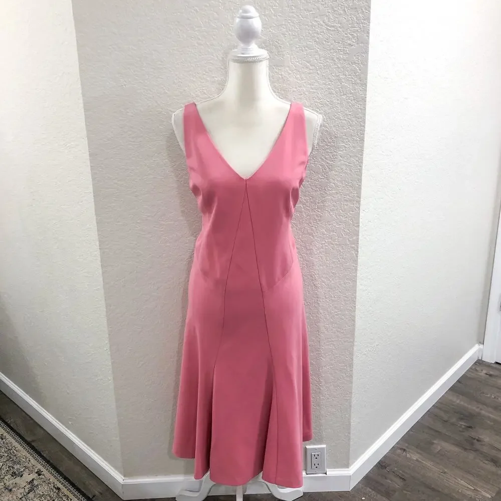 Bloomingdales Geranium Pink Midi Dress - Picture 2 of 10